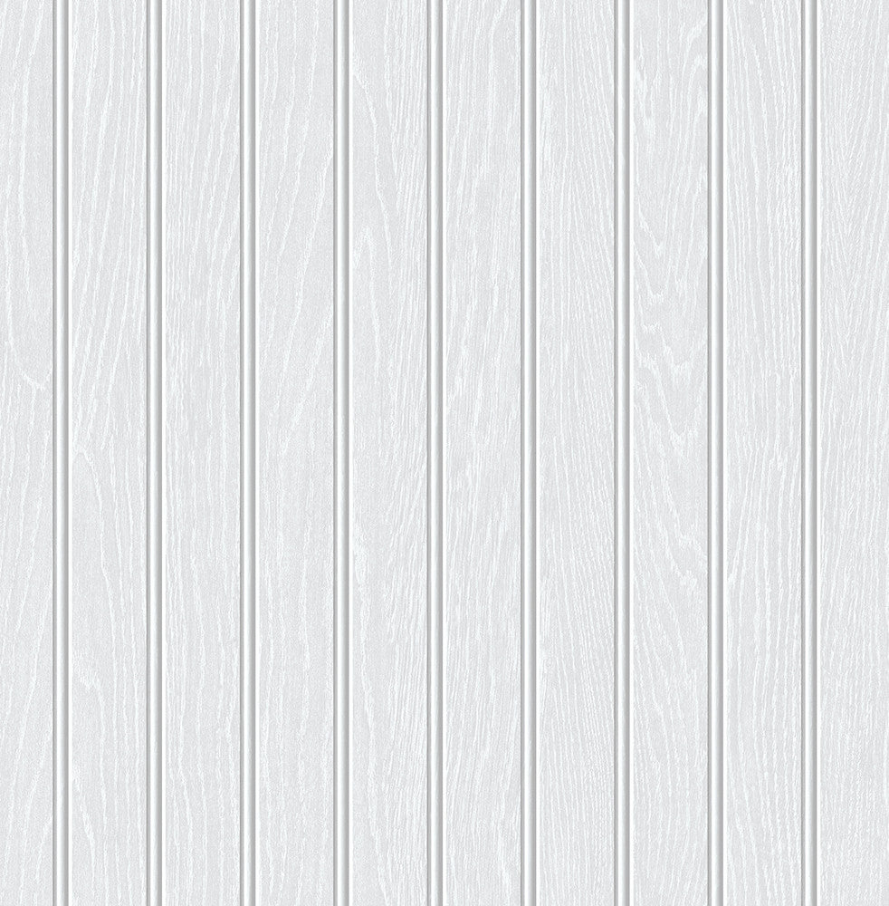 Faux Beadboard Prepasted Pearl Grey PR11800 by Seabrook Designs Designer Wallpaper