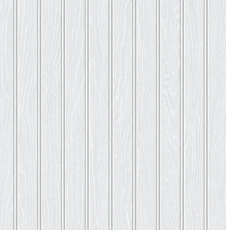 Faux Beadboard Prepasted Pearl Grey PR11800 by Seabrook Designs Designer Wallpaper