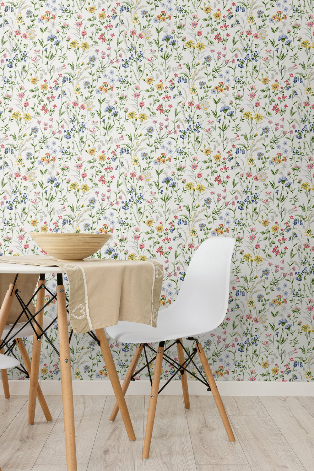 Wildflowers Prepasted Multicolored PR11901 by Seabrook Designs Designer Wallpaper