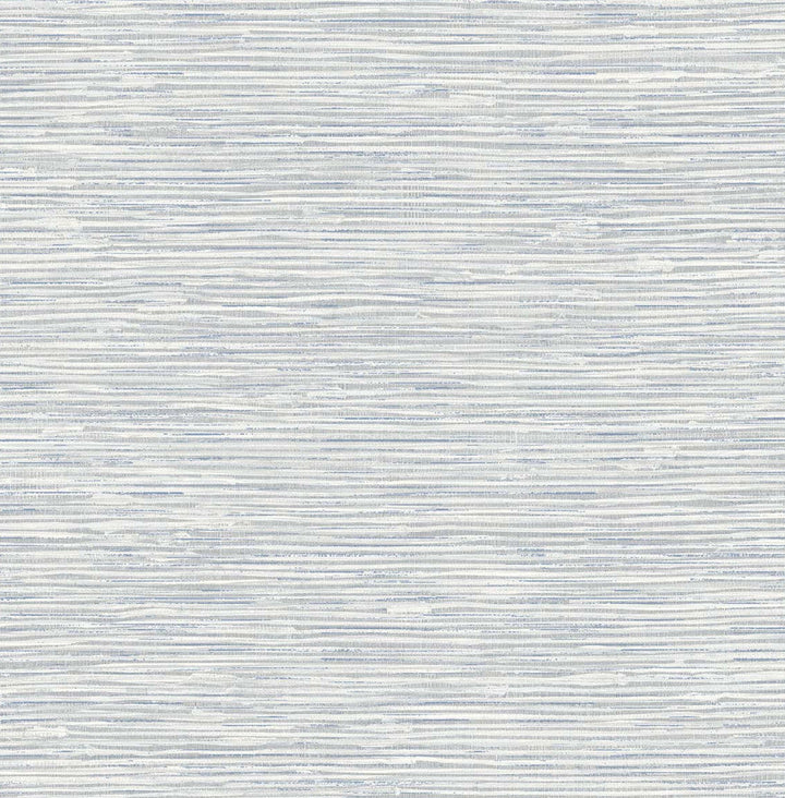 Southport Faux Grasscloth Prepasted Dove Grey & Bluestone PR12308 by Seabrook Designs Designer Wallpaper