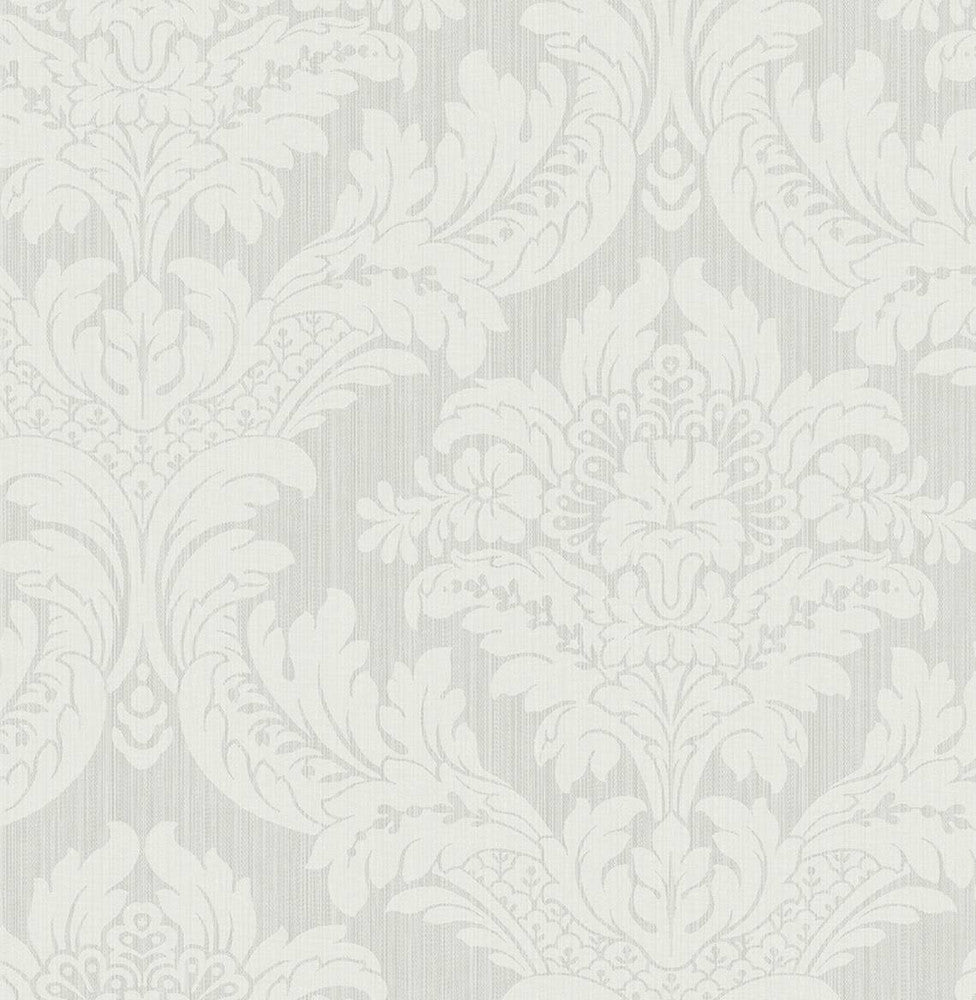 Genevieve Damask Morning Mist PR12408 by Seabrook Designs Designer Wallpaper