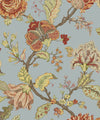 Seabrook Designs Wallpaper Lana Jacobean Blue Dusk PR12502