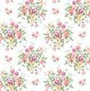 Seabrook Designs Wallpaper Floral Bouquet Prepasted Watermelon & Buttercup PR12601