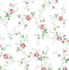 Seabrook Designs Wallpaper Meadow Floral Trail Blush & Spearmint PR13301