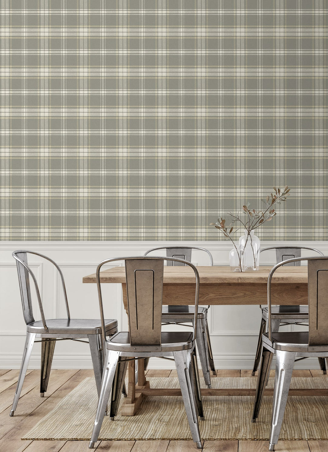 Dellabrooke Plaid Daydream Grey PR13408 by Seabrook Designs Designer Wallpaper