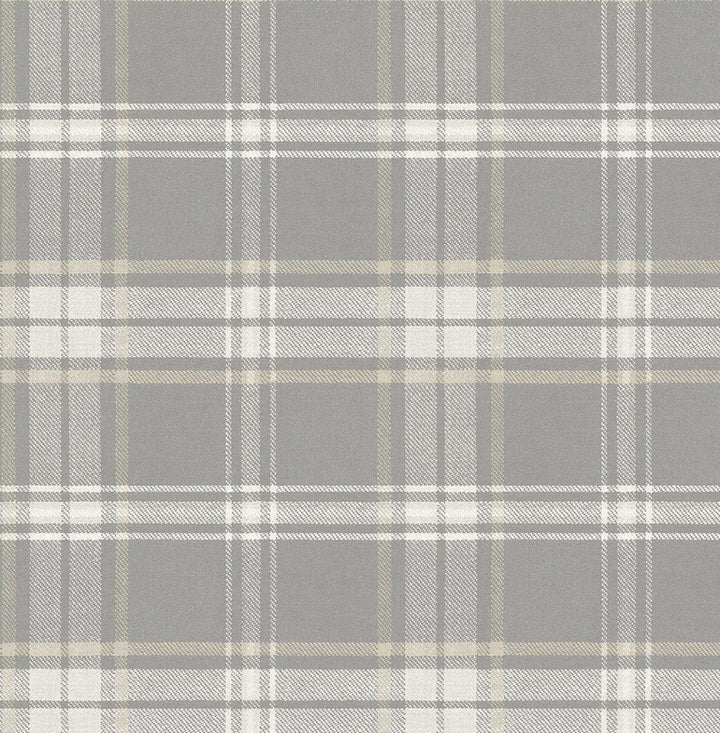 Dellabrooke Plaid Daydream Grey PR13408 by Seabrook Designs Designer Wallpaper