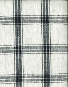 Presley Domino 955 by Norbar Designer Fabric LINCHEX 100% LINEN INDIA 3 3/8"V 3 3/8"H 54 - Swanky Fabrics -