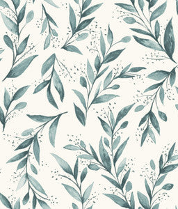 Magnolia Home Wallpaper Magnolia Home Olive Branch Teal Peel & Stick