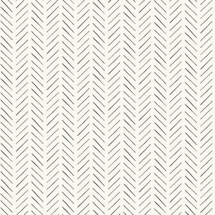 Magnolia Home Pick-Up Sticks Black Peel & Stick Wallpaper by Magnolia Home Designer York Premium Peel + Stick Magnolia Covers about 34.2 square feet 20.5-in by 20-ft long roll Peel & Stick 20.5 - Swanky Fabrics -