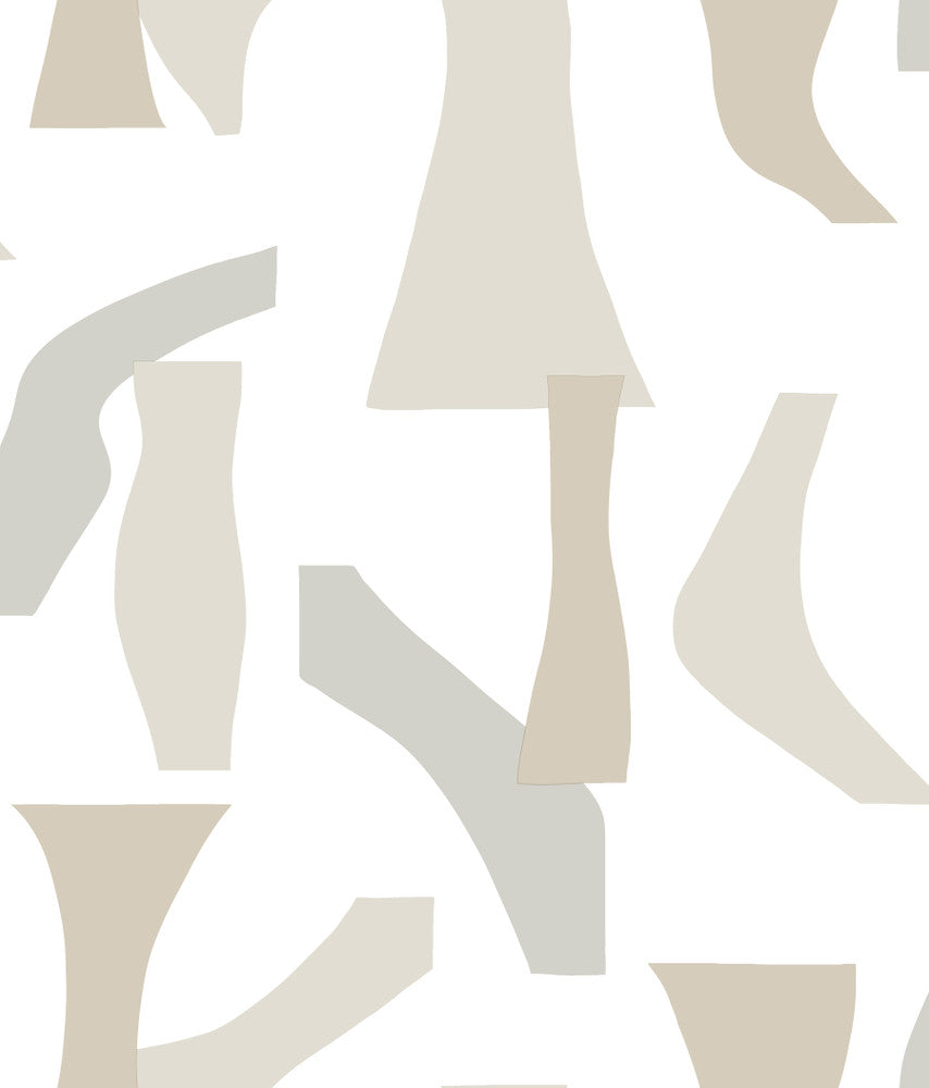 Modernist Neutral Peel & Stick Wallpaper by York Wallcoverings Designer York Premium Peel + Stick Covers about 34.2 square feet 20.5-in by 20-ft long roll Peel & Stick 24 - Swanky Fabrics -