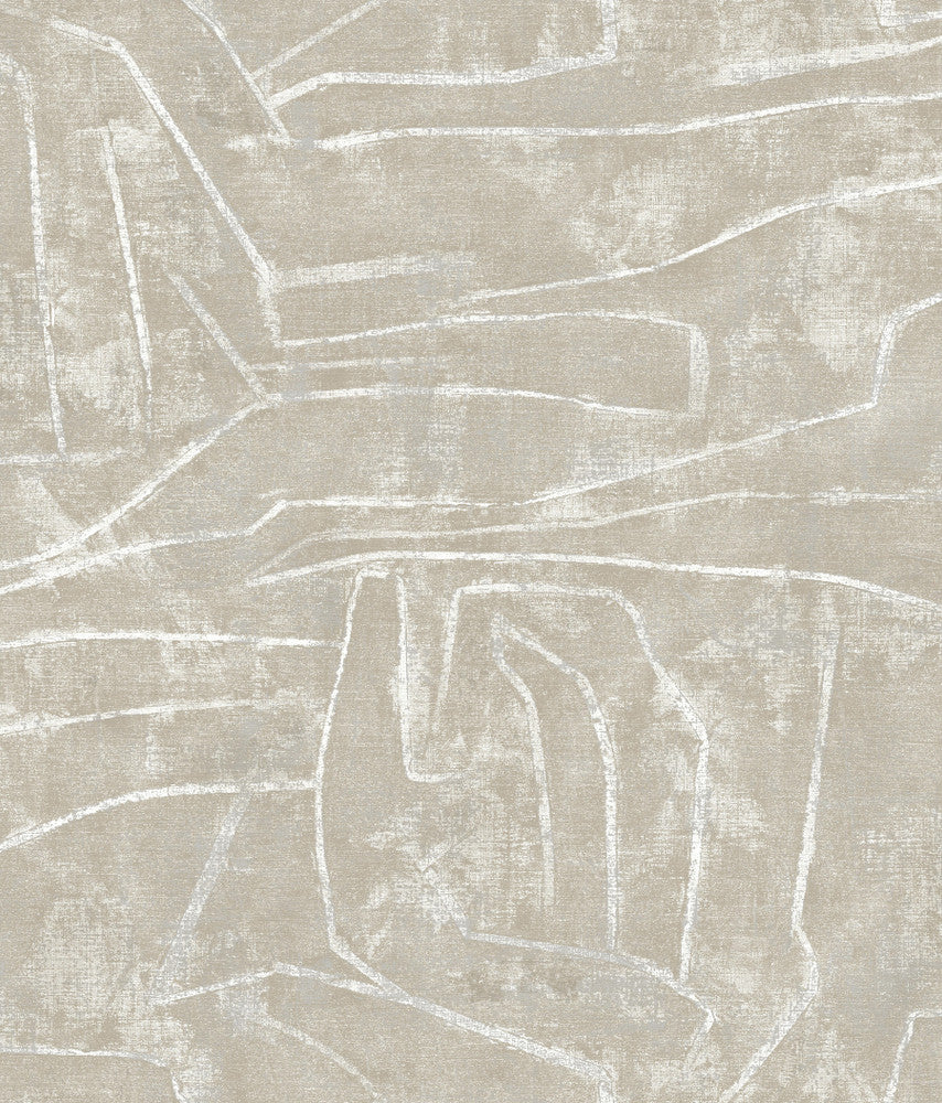 Urban Chalk Neutral Peel & Stick Wallpaper by York Wallcoverings Designer York Premium Peel + Stick Risky Business Vol. III Covers about 34.2 square feet 20.5-in by 20-ft long roll Peel & Stick 24 - Swanky Fabrics -