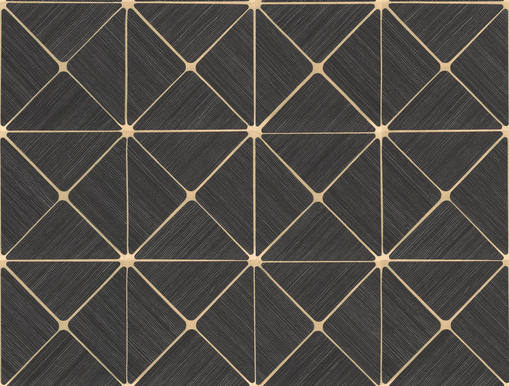 Double Diamonds Black Peel & Stick Wallpaper by York Wallcoverings Designer York Premium Peel + Stick Covers about 45 square feet 27-in by 20-ft long roll Peel & Stick 20.5 - Swanky Fabrics -