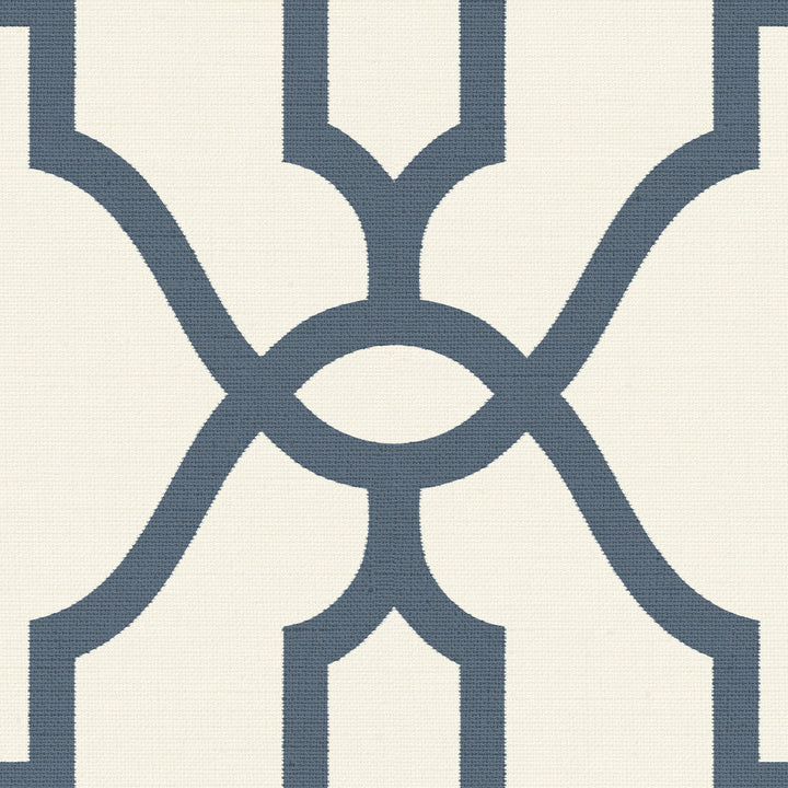 Magnolia Home Woven Trellis Blue & White Peel & Stick Wallpaper by Magnolia Home Designer York Premium Peel + Stick Covers about 34.2 square feet 20.5-in by 20-ft long roll Peel & Stick 20.5 - Swanky Fabrics -
