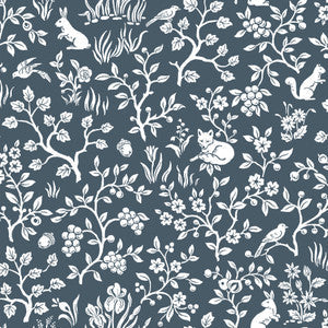 Magnolia Home Wallpaper Magnolia Home Fox & Hare Navy Peel & Stick