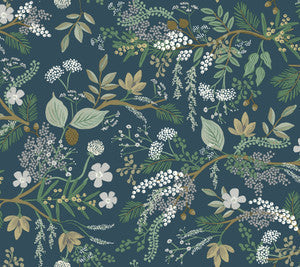 Rifle Paper Co. Wallpaper Juniper Forest Peel and Stick Evergreen