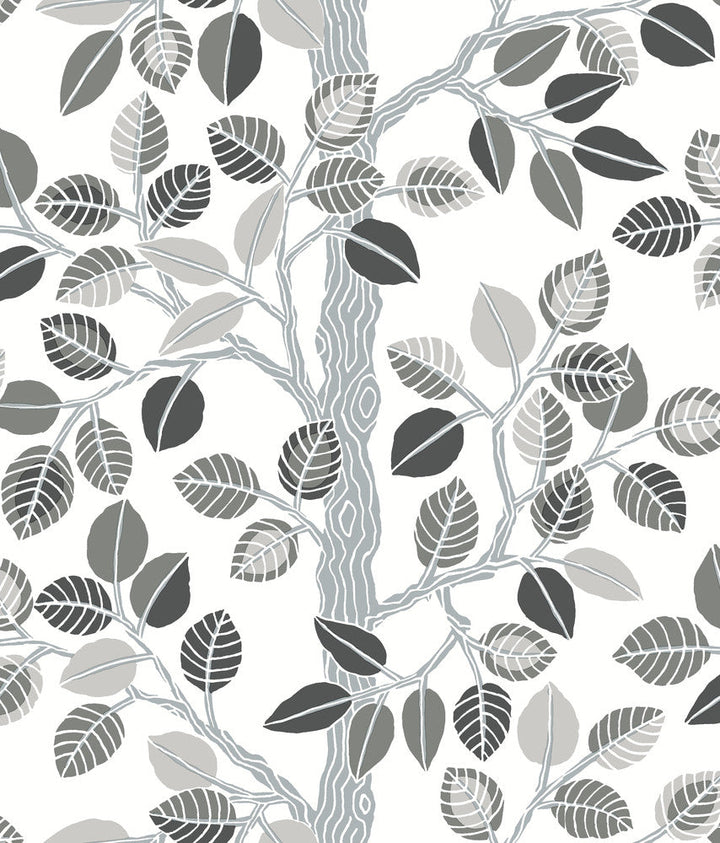 Forest Leaves Neutral Peel & Stick Wallpaper by York Wallcoverings Designer York Premium Peel + Stick Covers about 34.2 square feet 20.5-in by 20-ft long roll Peel & Stick 24 - Swanky Fabrics -