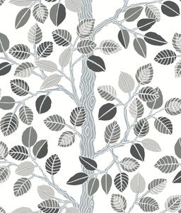 York Wallcoverings Wallpaper Forest Leaves Neutral Peel & Stick