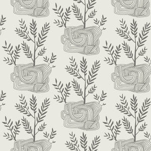 York Wallcoverings Wallpaper Seedlings Grey Peel & Stick