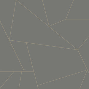 York Wallcoverings Wallpaper Fractured Prism Grey Peel & Stick