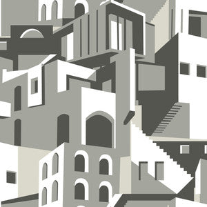 York Wallcoverings Wallpaper Arch Architectural Grey Peel & Stick