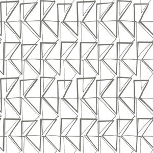 York Wallcoverings Wallpaper Love Triangles Grey Peel & Stick