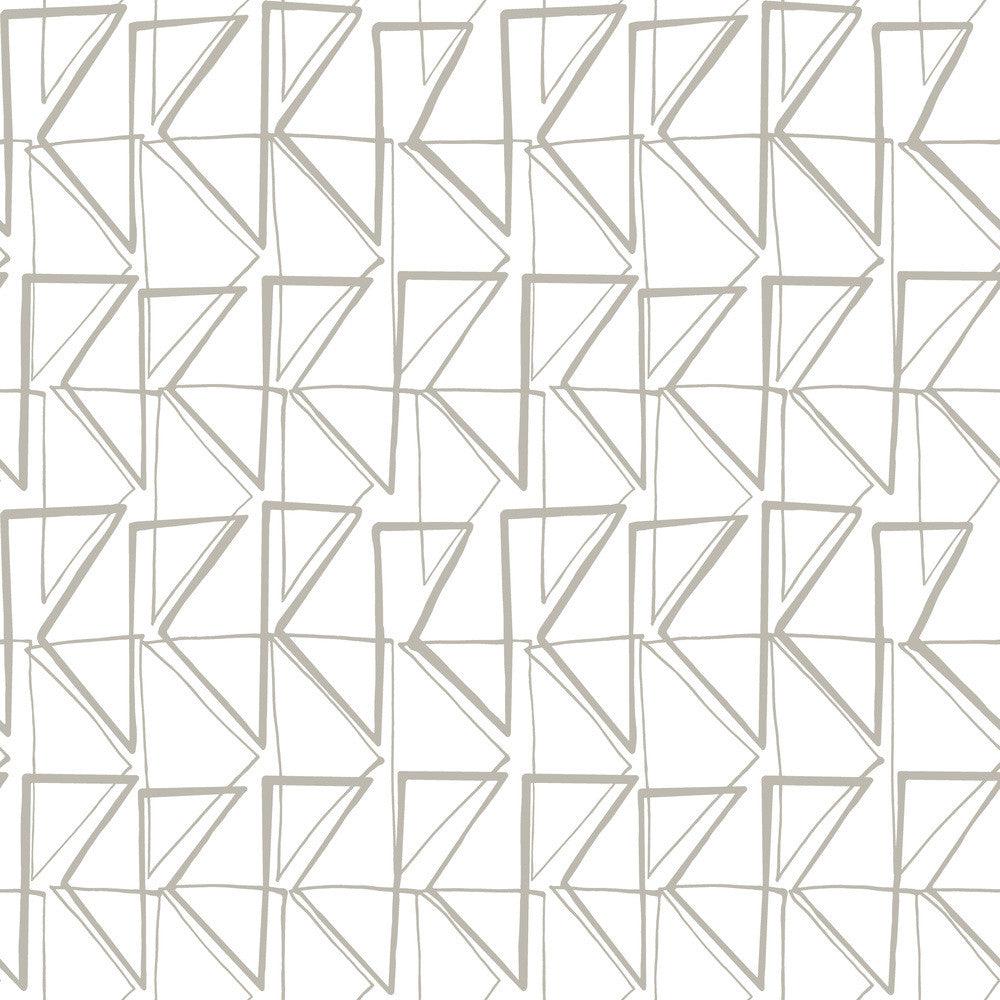 Love Triangles Gold Metallic Peel & Stick Wallpaper by York Wallcoverings Designer York Premium Peel + Stick Risky Business Vol. III Covers about 34.2 square feet 20.5-in by 20-ft long roll Peel & Stick 20.5 - Swanky Fabrics -