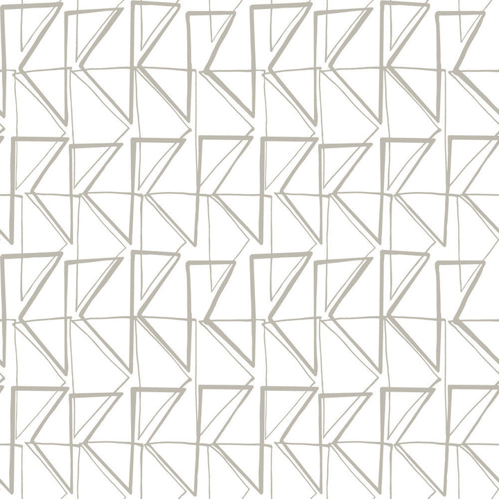 Love Triangles Gold Metallic Peel & Stick Wallpaper by York Wallcoverings Designer York Premium Peel + Stick Risky Business Vol. III Covers about 34.2 square feet 20.5-in by 20-ft long roll Peel & Stick 20.5 - Swanky Fabrics -