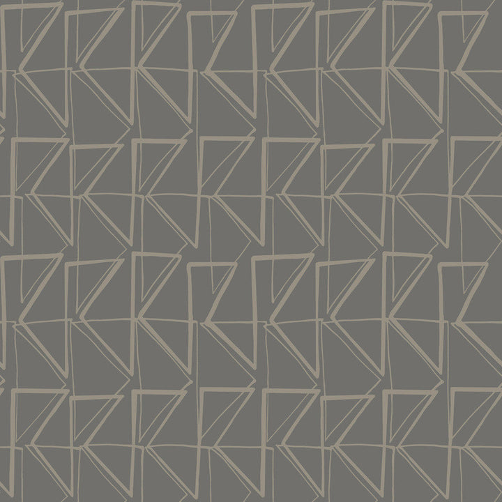 Love Triangles Grey Metallic Peel & Stick Wallpaper by York Wallcoverings Designer York Premium Peel + Stick Risky Business Vol. III Covers about 34.2 square feet 20.5-in by 20-ft long roll Peel & Stick 20.5 - Swanky Fabrics -