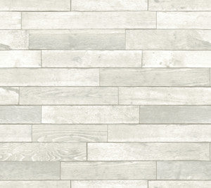 York Wallcoverings Wallpaper Warehouse Planks White Peel & Stick