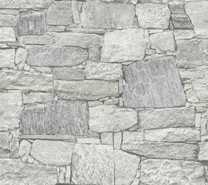 York Wallcoverings Wallpaper Chateau Stone Grey Peel & Stick