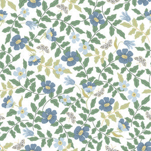 Rifle Paper Co. Wallpaper Primrose Peel and Stick Blue and Cream