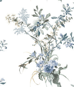 York Wallcoverings Wallpaper Wild Flowers Jade Peel & Stick