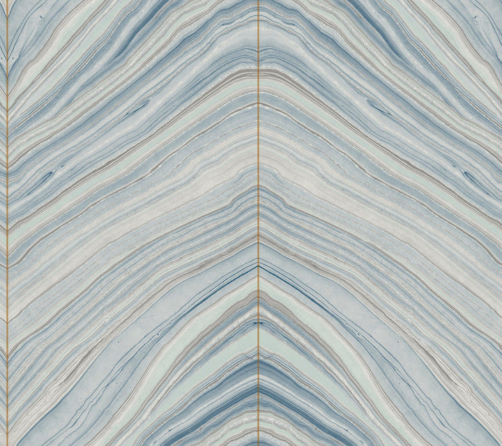 Onyx Strata Mist Blue Peel & Stick Wallpaper by Candice Olson Designer Simply Candice Covers about 45 square feet 27-in by 20-ft long roll Peel & Stick 24 - Swanky Fabrics -