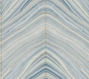 Candice Olson Wallpaper Onyx Strata Mist Blue Peel & Stick