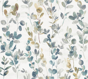Candice Olson Wallpaper Joyful Eucalyptus Navy Peel & Stick