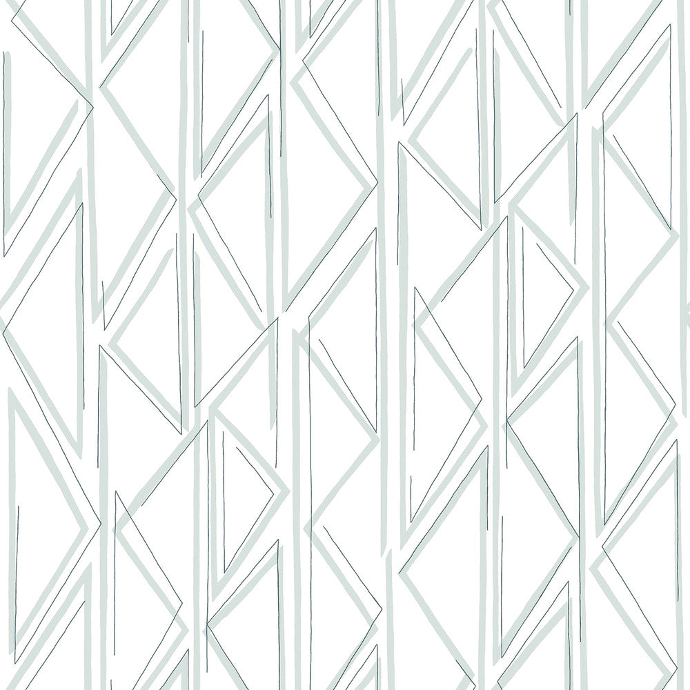 Sideways Sketch Blue Wallpaper by Magnolia Home Designer Magnolia Home Covers about 34.2 square feet 20.5-in by 20-ft long roll Peel & Stick 20.5 - Swanky Fabrics -