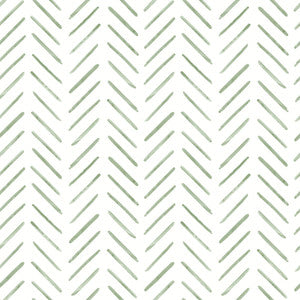 York Wallcoverings Wallpaper Painted Herringbone Fern Peel & Stick