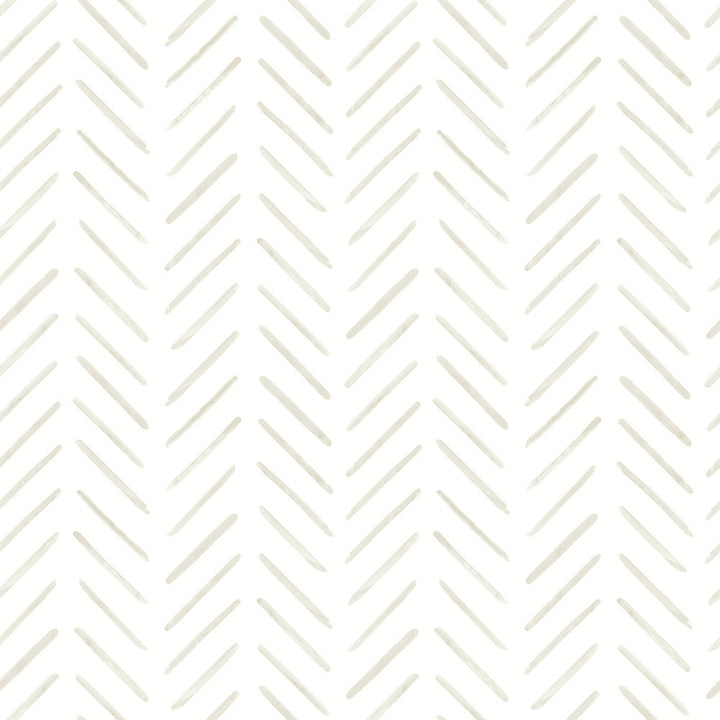 Painted Herringbone Sand Peel & Stick Wallpaper by York Wallcoverings Designer Watercolor Botanicals Covers about 34.2 square feet 20.5-in by 20-ft long roll Peel & Stick 20.5 - Swanky Fabrics -