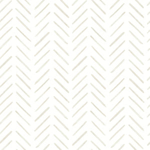 York Wallcoverings Wallpaper Painted Herringbone Sand Peel & Stick