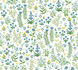 Rifle Paper Co. Wallpaper Menagerie Garden Peel and Stick Blue Multi