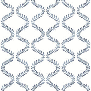 York Wallcoverings Wallpaper Florentine Blue Vine Trellis Peel & Stick