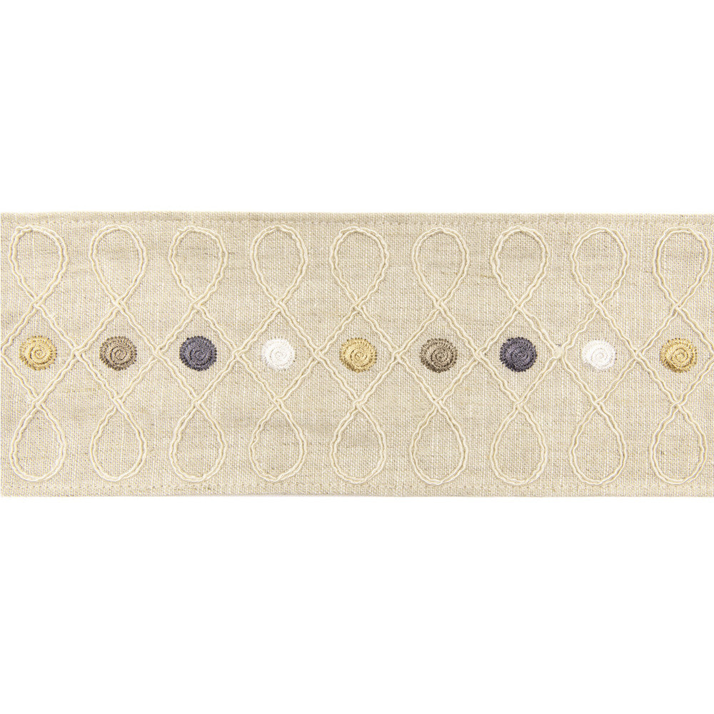 Cordoba Braid Stone by Baker Lifestyle Designer Trim HOMES & GARDENS III LINEN - 90%;POLYESTER - 10% India Horizontal: and Vertical: 3.349 - Swanky Fabrics -