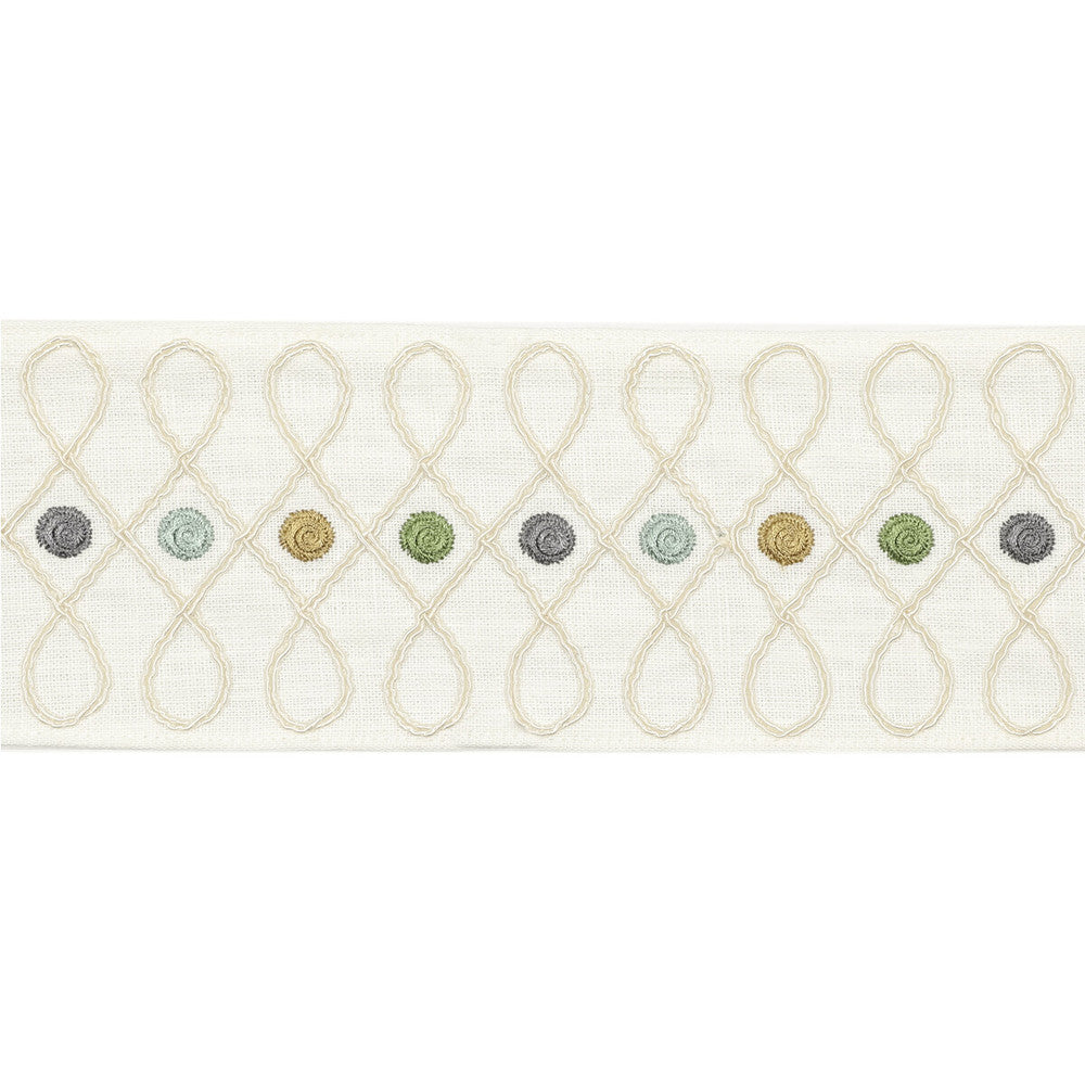 Cordoba Braid Aqua by Baker Lifestyle Designer Trim HOMES & GARDENS III LINEN - 90%;POLYESTER - 10% India Horizontal: and Vertical: 3.349 - Swanky Fabrics -