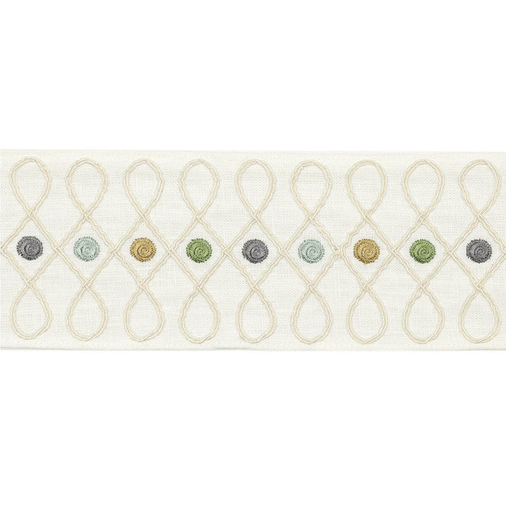 Cordoba Braid Aqua by Baker Lifestyle Designer Trim HOMES & GARDENS III LINEN - 90%;POLYESTER - 10% India Horizontal: and Vertical: 3.349 - Swanky Fabrics -