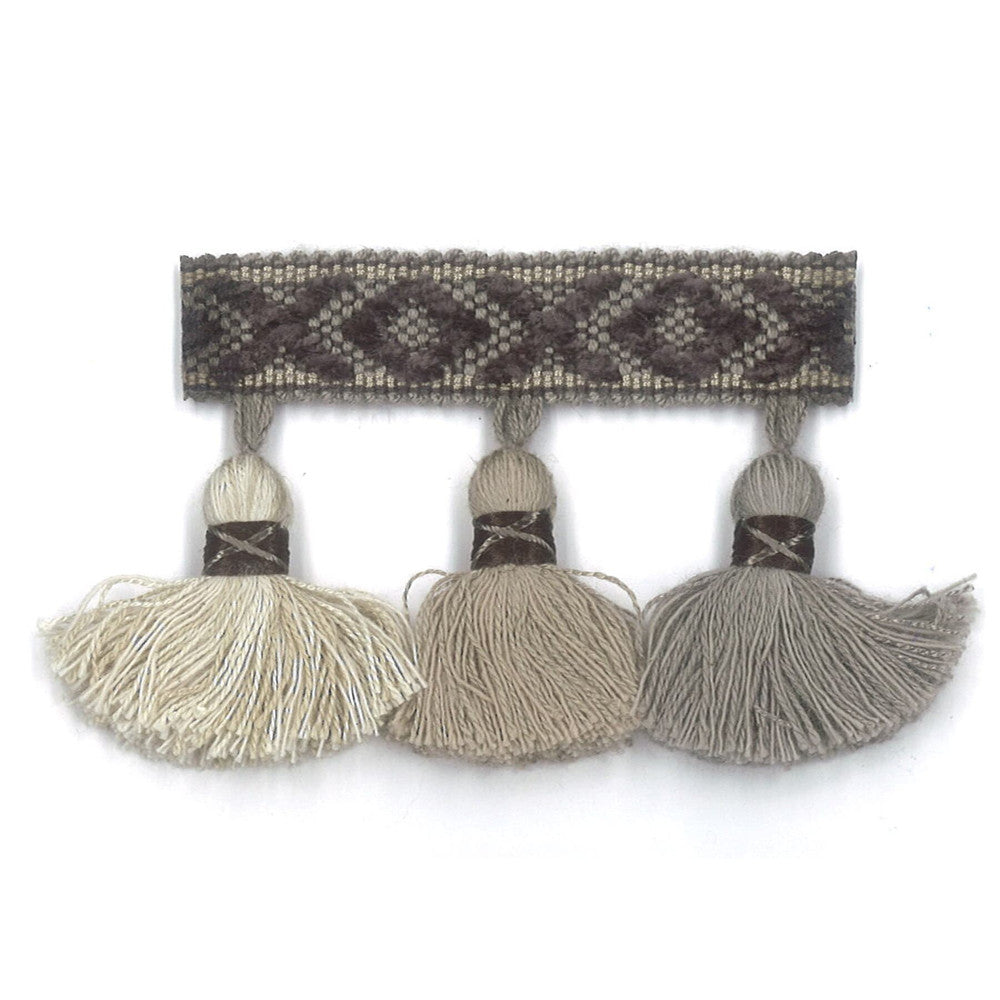 Purcell 3 Shadow by Stout Designer Trim TREND ALERT TRIM 52%SVI 42%COT 6%POL CHINA Horizontal: 3.500 and Vertical: 0.000 2.25 in - Swanky Fabrics -