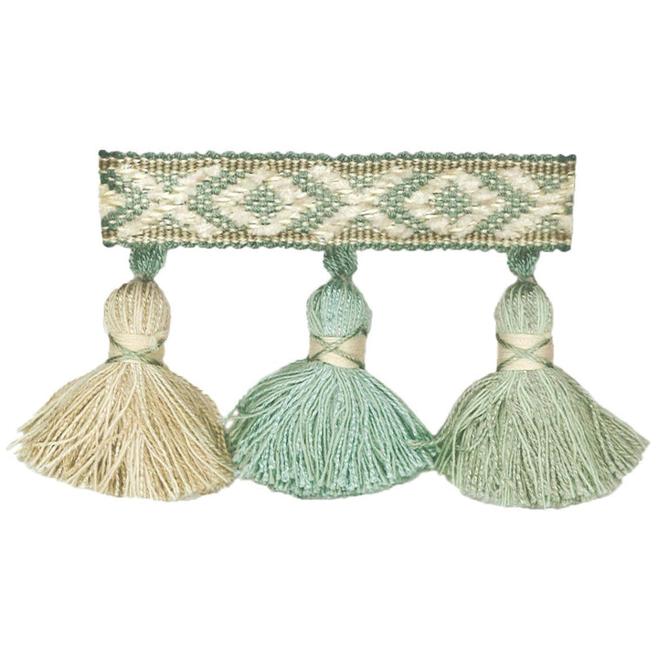 Purcell 5 Opal by Stout Designer Trim TREND ALERT 52%SVI 42%COT 6%POL CHINA </p><p>Repeat: 0 2.25 in - Swanky Fabrics -