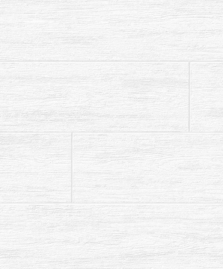 Faux Shiplap White PW20000 by Seabrook Designs Designer Wallpaper