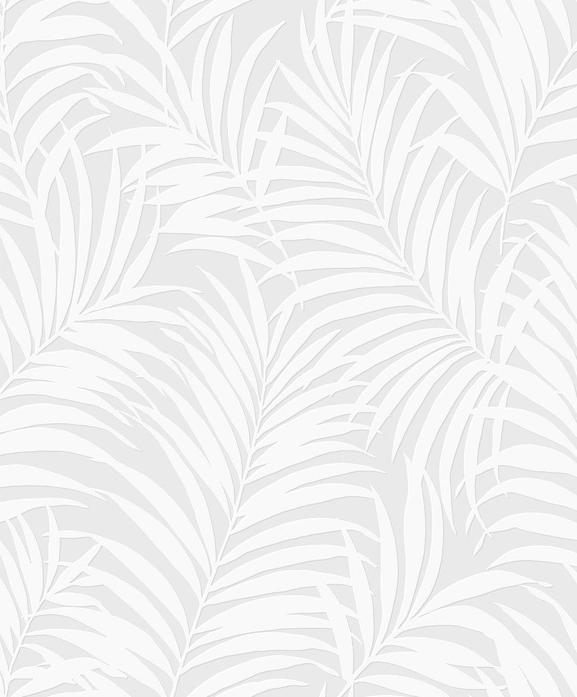 Tossed Palm White PW20200 by Seabrook Designs Designer Wallpaper
