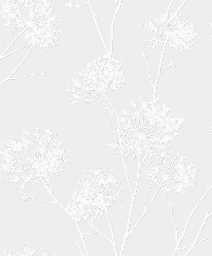 Dandelion Fields White PW20300 by Seabrook Designs Designer Wallpaper