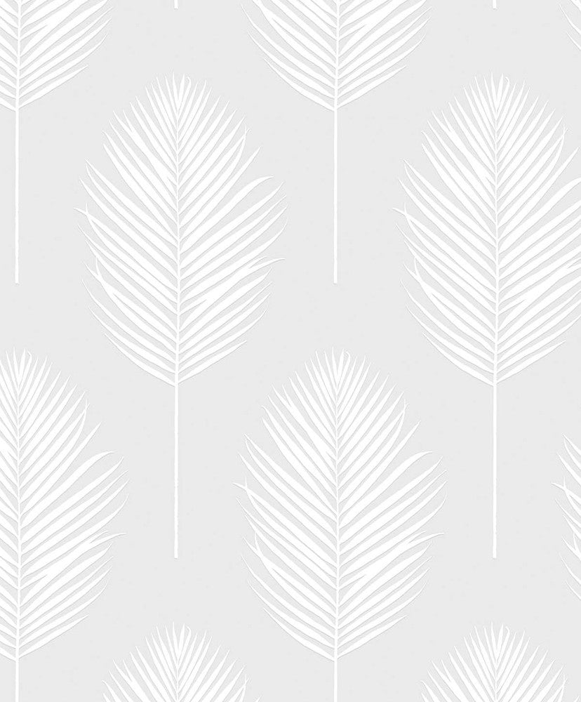 Palm Leaf White PW20600 by Seabrook Designs Designer Wallpaper